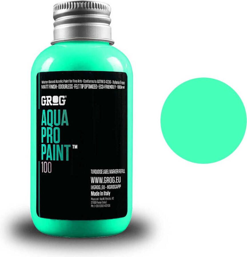 Grog Aqua Pro Paint Acrylverf op waterbasis 100ml Miami Green