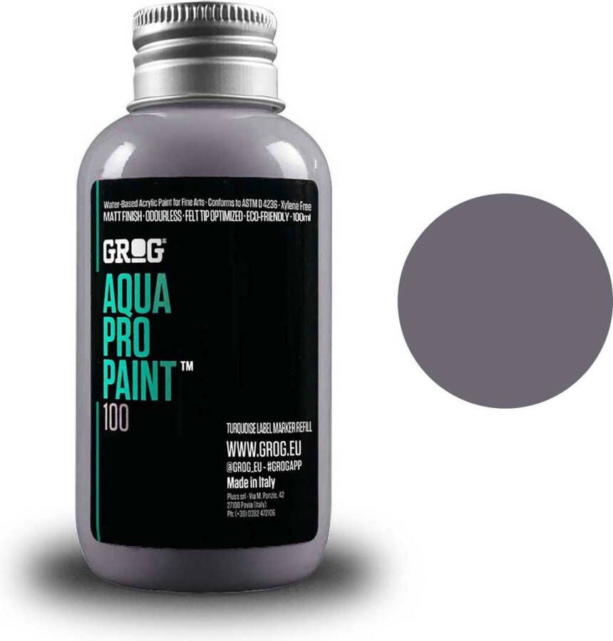 Grog Aqua Pro Paint Acrylverf op waterbasis 100ml Uzi Grey