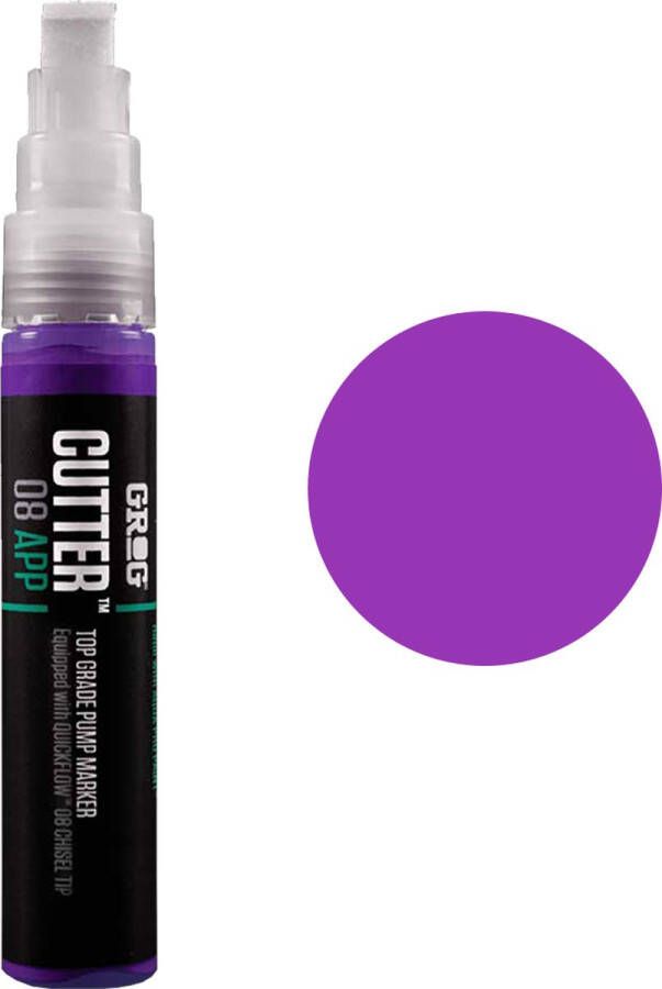 Grog Cutter 08 APP Verfstift Acrylverf op waterbasis brede beitelpunt van 8mm Bruise Violet