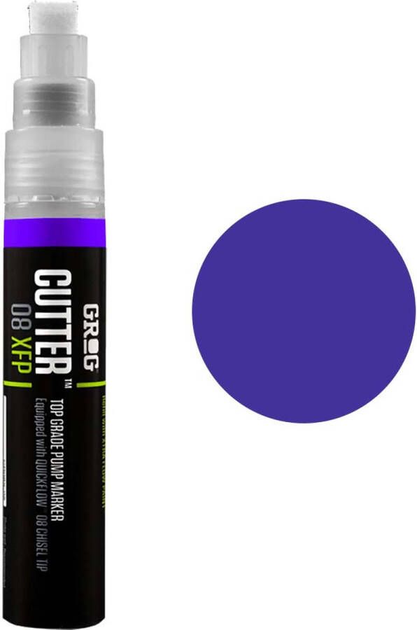 Grog Cutter 08 XFP Verfstift Beitelpunt van 8 mm hooggepigmenteerde verf op alcoholbasis Goldrake Purple