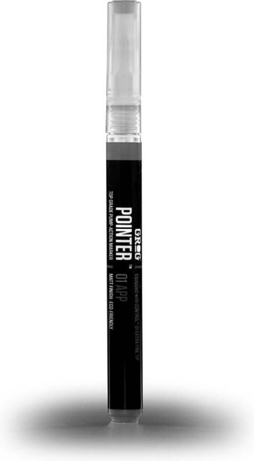 Grog Pointer 01 APP Verfstift Acrylverf op waterbasis Extra fijne punt van 1mm Bogotà White