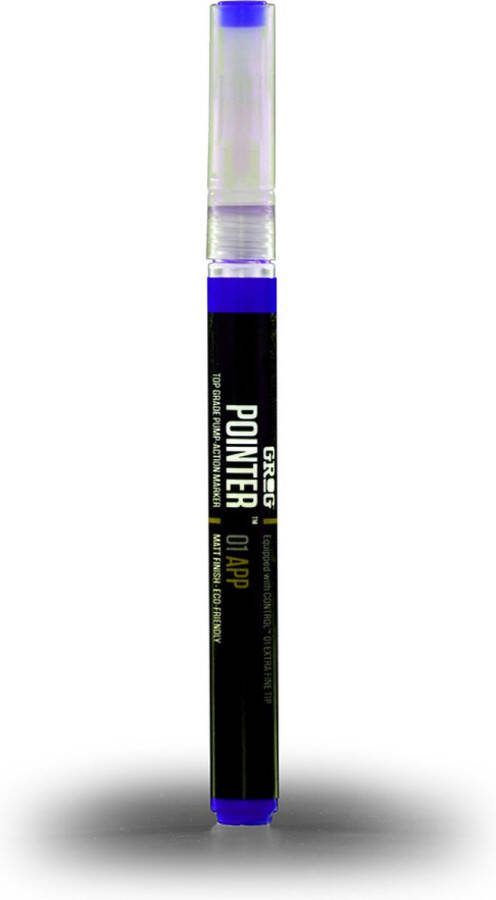 Grog Pointer 01 APP Verfstift Acrylverf op waterbasis Extra fijne punt van 1mm Diving Blue