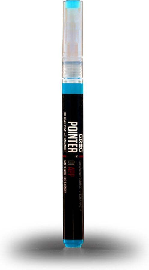 Grog Pointer 01 APP Verfstift Acrylverf op waterbasis Extra fijne punt van 1mm Iceberg Blue