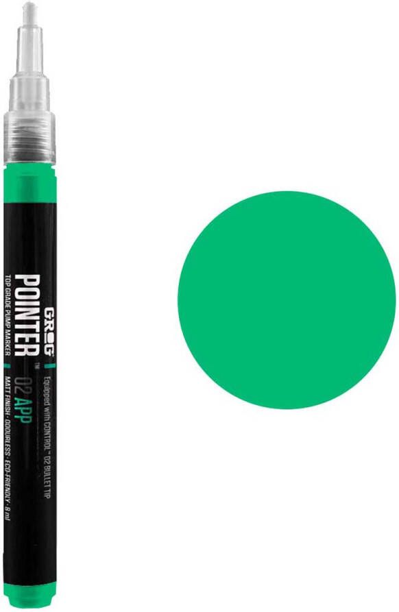Grog Pointer 02 APP Verfstift Acrylverf op waterbasis fijne punt van 2mm Obitory Green