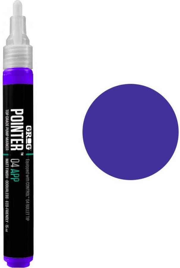 Grog Pointer 04 APP Verfstift Acrylverf op waterbasis medium punt van 4mm Goldrake Purple