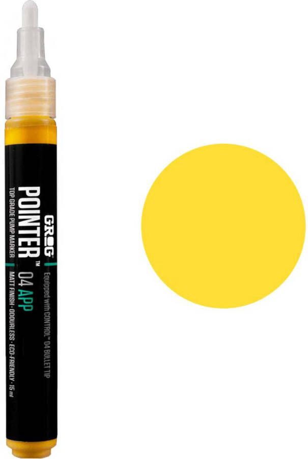 Grog Pointer 04 APP Verfstift Acrylverf op waterbasis medium punt van 4mm Springfield Yellow