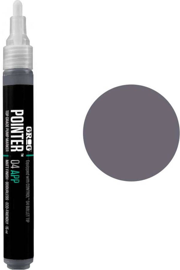 Grog Pointer 04 APP Verfstift Acrylverf op waterbasis medium punt van 4mm Uzi Grey