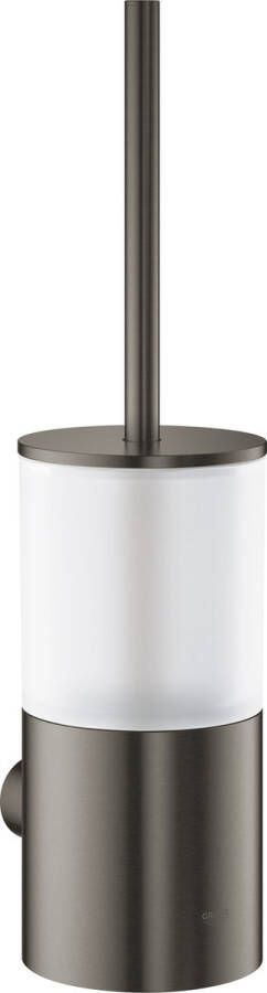 GROHE Atrio toiletborstel set Met houder Hard graphite geborsteld (mat donkergrijs)