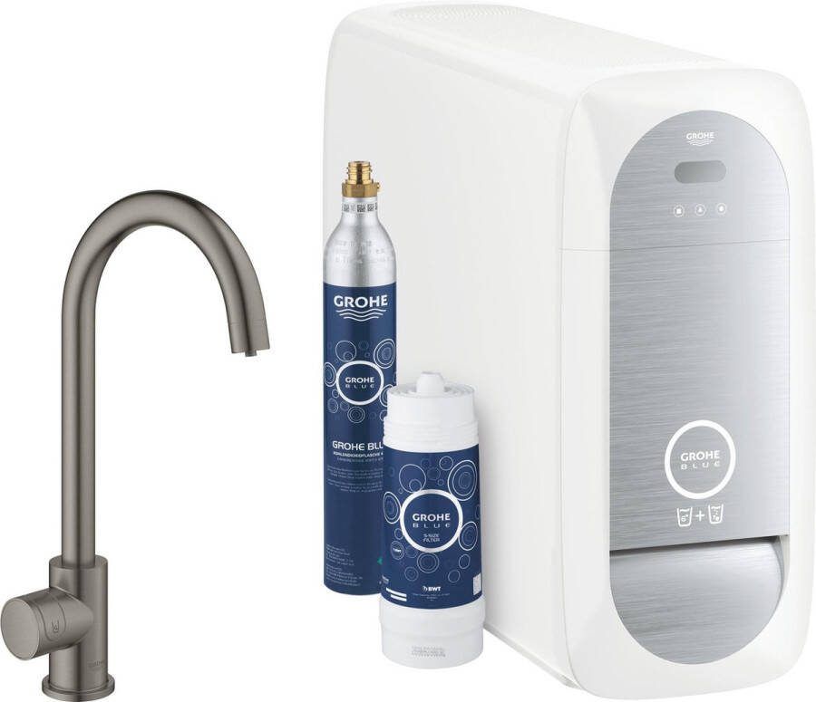 GROHE Blue Home Mono Starterkit Keukenkraan met koeler filter en CO2 WIFI en Bluetooth