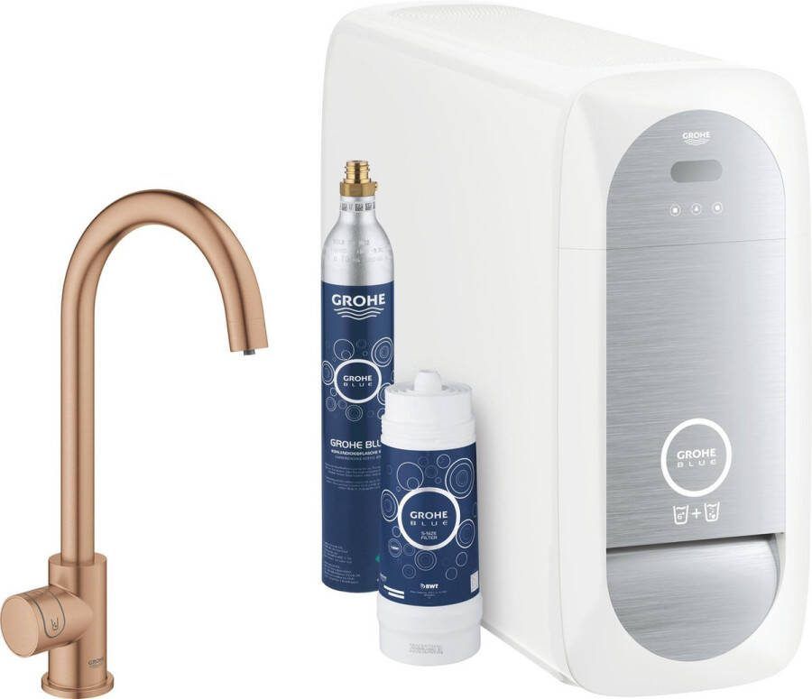 GROHE Blue Home Mono Starterkit Keukenkraan met koeler filter en CO2 WIFI en Bluetooth