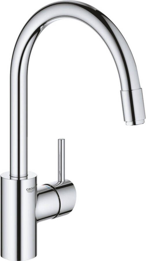 GROHE Concetto keukenkraan draaibare C-uitloop uittrekbare handdouche chroom 32663003