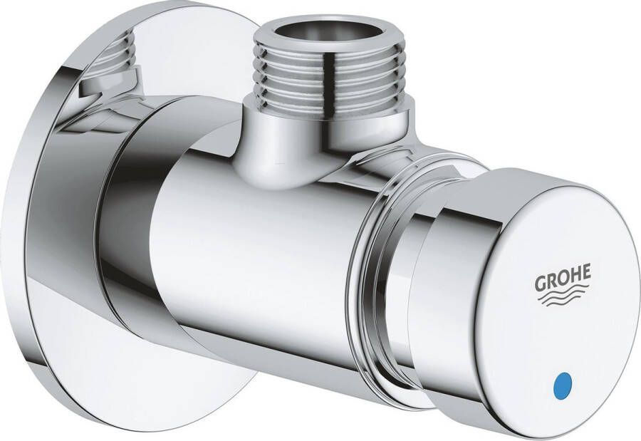GROHE Euroeco Cosmopolitan S douchekraan zelfsluitend 1 2 blauw rood chroom