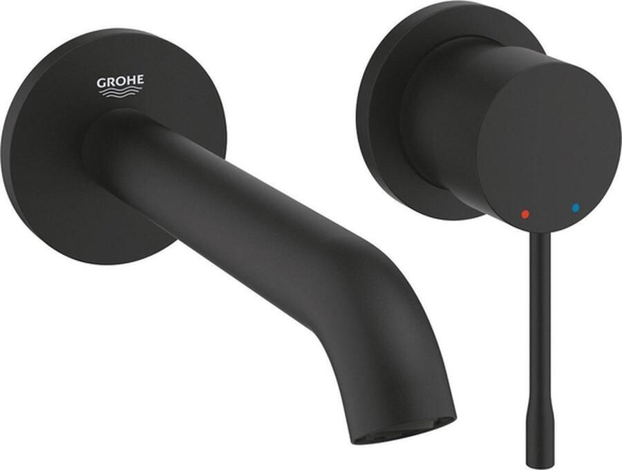 GROHE Essence Wastafelkraan Inbouw uitloop 18.3cm M-size Phantom Black
