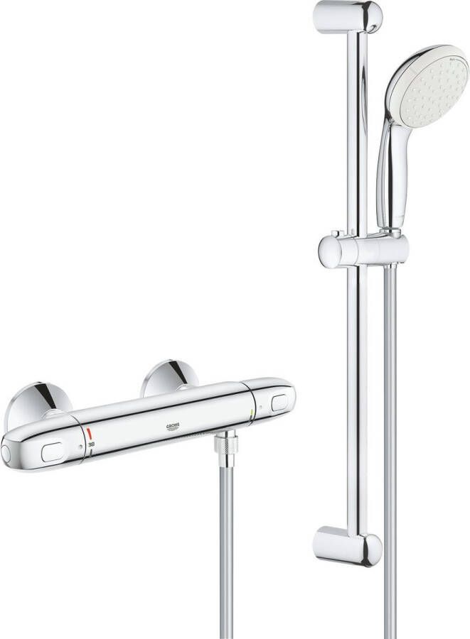 GROHE Grohtherm 1000 Thermostatische Douchekraan Met comfort doucheset 15 cm hartafstand