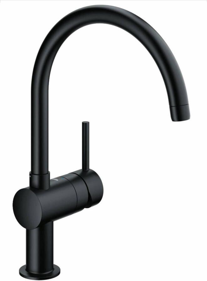 GROHE Minta Keukenkraan mat zwart C-uitloop draaibaar 32917KS0