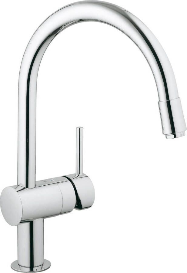 GROHE Minta Keukenkraan C-uitloop met uittrekbare handdouche 1 straalstand chroom 32918000