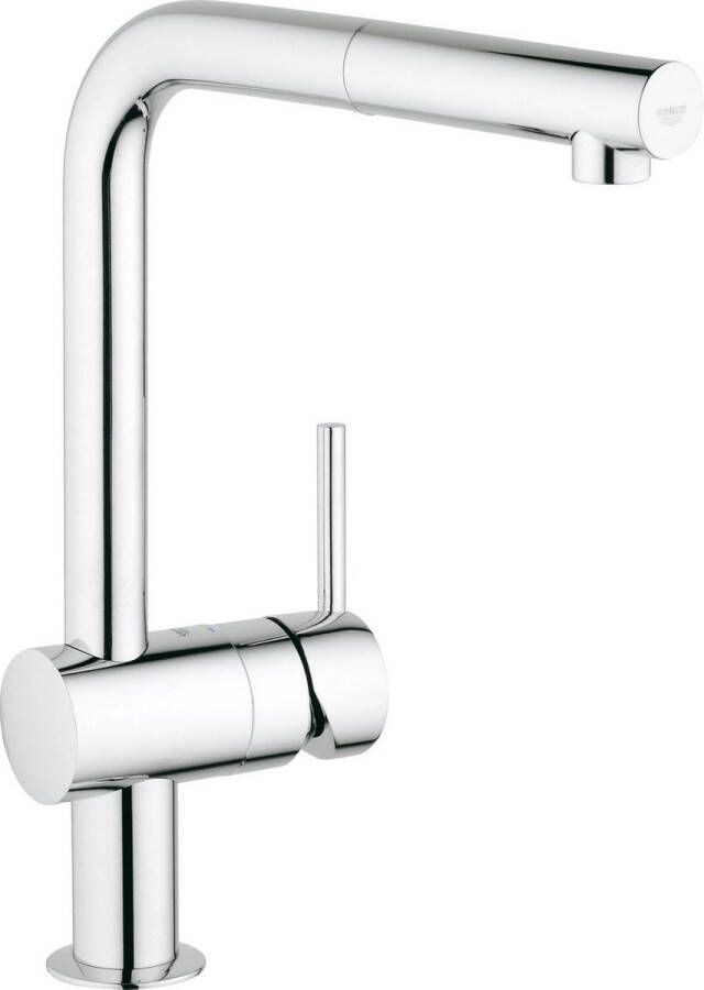 GROHE Minta Keukenkraan uittrekbare handdouche draaibare L uitloop chroom 32168000