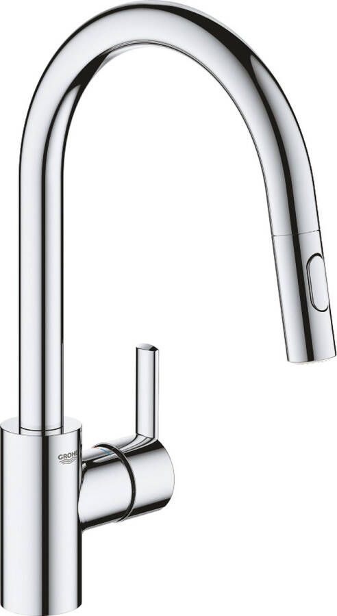 GROHE QuickFix Feel Keukenkraan draaibare uitloop uittrekbare handdouche chroom 31486001