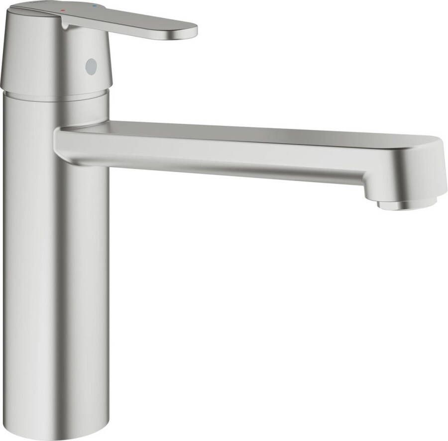 GROHE QuickFix Get Keukenkraan Medium uitloop RVS-look