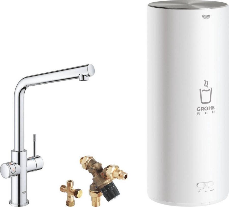 GROHE Red 3IN1 kokendwaterkraan L uitloop 7L boiler mengventiel – chroom – 30324001