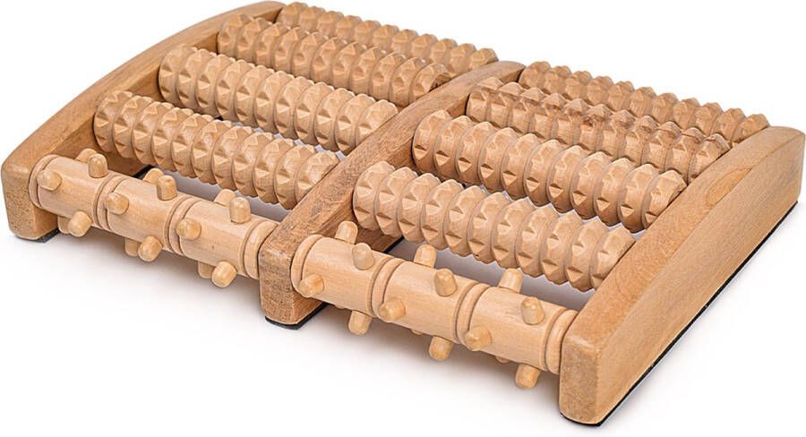 Groots Voetmassage Apparaat van Hout – Voetmassage roller – Massage Apparaat Verbetering Bloedsomloop Massage roller Voetroller