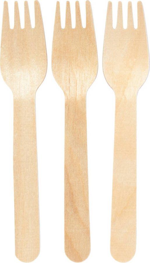 Groupeguillin Houten vork 100st. wegwerp 100% BIO 16cm