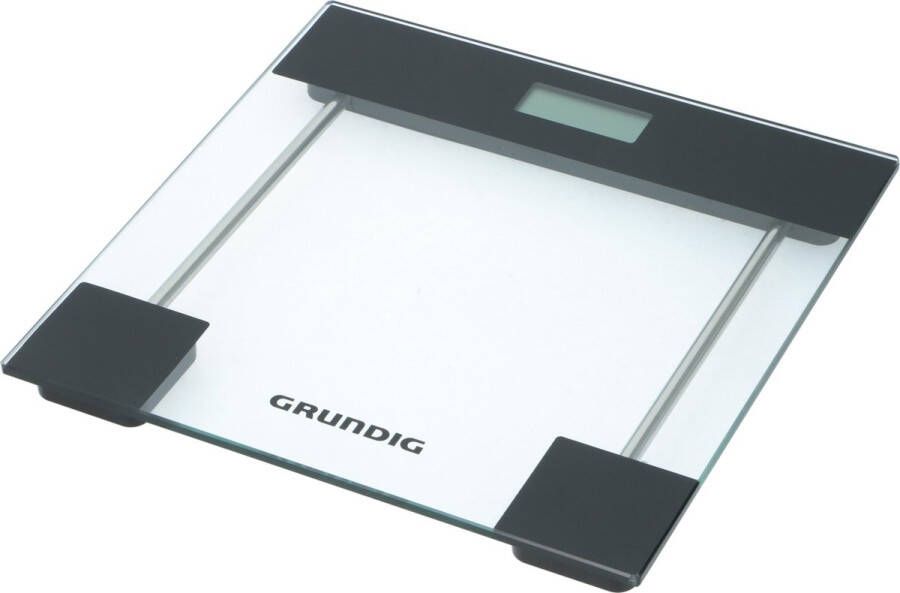 Grundig Digitale Personenweegschaal Gehard Glas Max. 180 kilo Kilos Pounds Stones Incl. 2x AAA