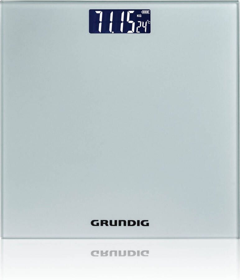 Grundig Digitale Personen Weegschaal tot 180kg Personenweegschaal meet in kg lb Precisieweegschaal tot 500gr Nauwkeurig met Digitaal Display Zwart Glas