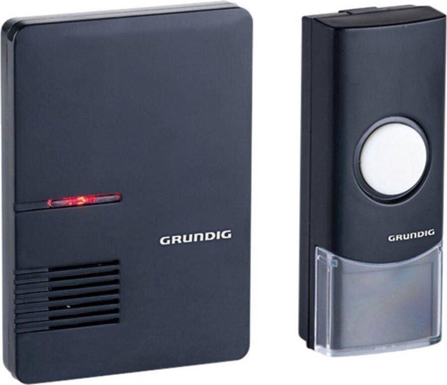 Grundig Deurbelset Zender En Ontvanger Draadloos Op Batterijen Zwart