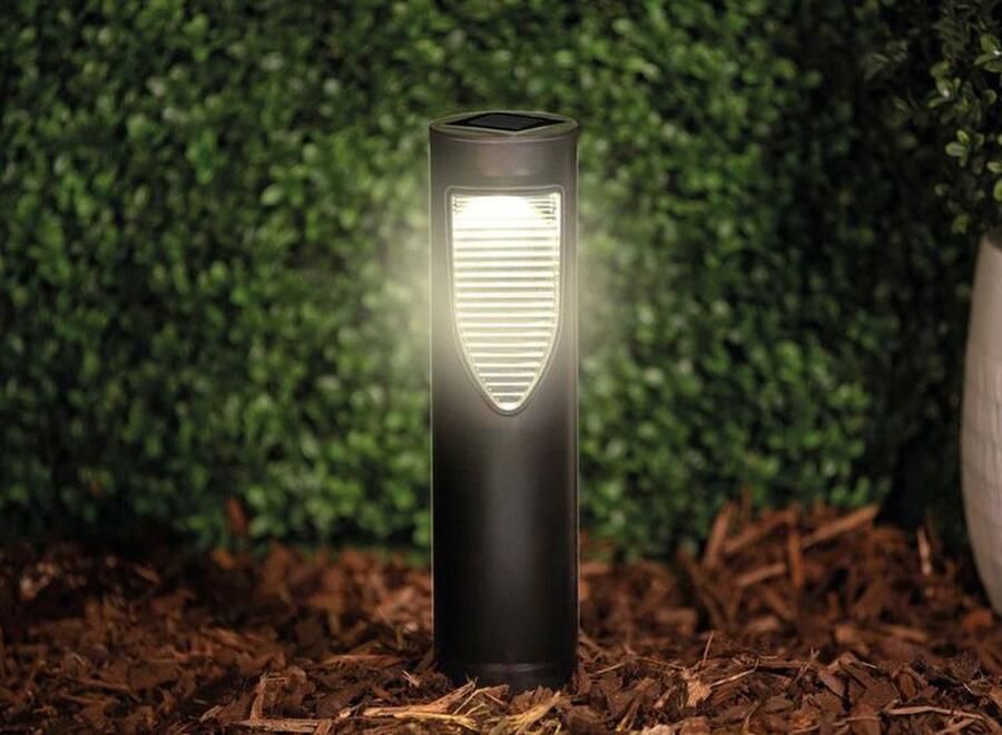 Grundig grondspies LED lamp Op zonne-energie Warm wit zwart