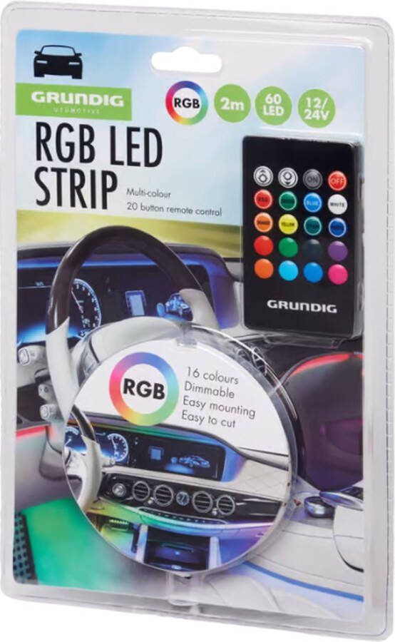 Grundig led strip multi color 60leds 2m incl. afstandbediening