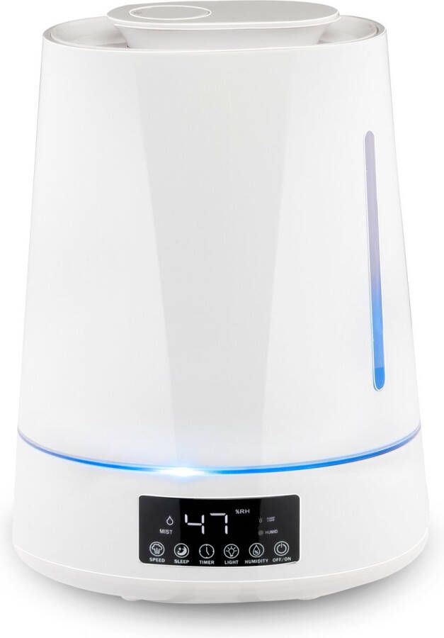 Grundig Luchtbevochtiger Diffuser Aromatherapie Humidifier met Hygrometer en Timer Lucht Bevochtiger Slaapkamer met Inhoud 4L Luchtbevochtigers tot 30m2 Wit