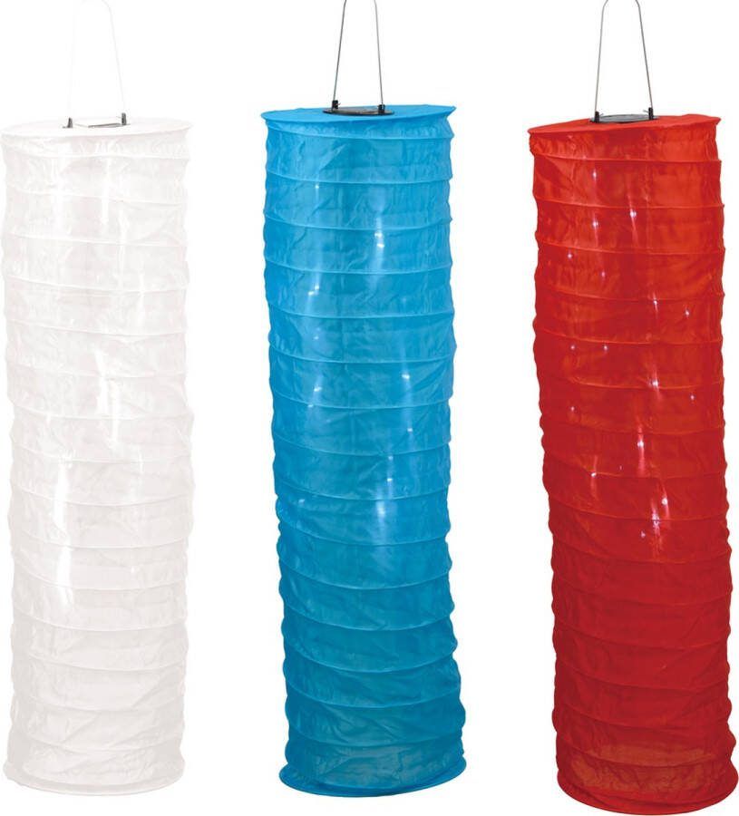 Grundig Solar Lantaarn Ø20 x 90 CM Laadt op met Zonne-Energie Geen Stekker Blauw Rood of Wit