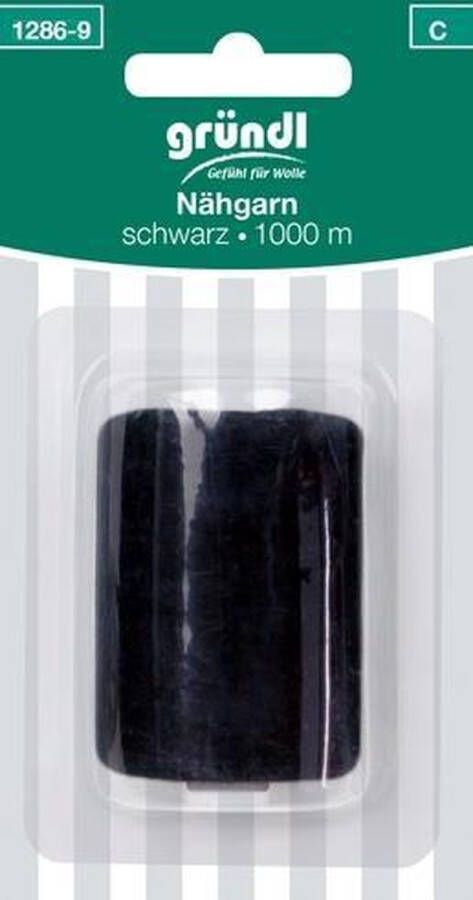 Gründl Wolle 1286-9 (B) Naaigaren zwart 1000m