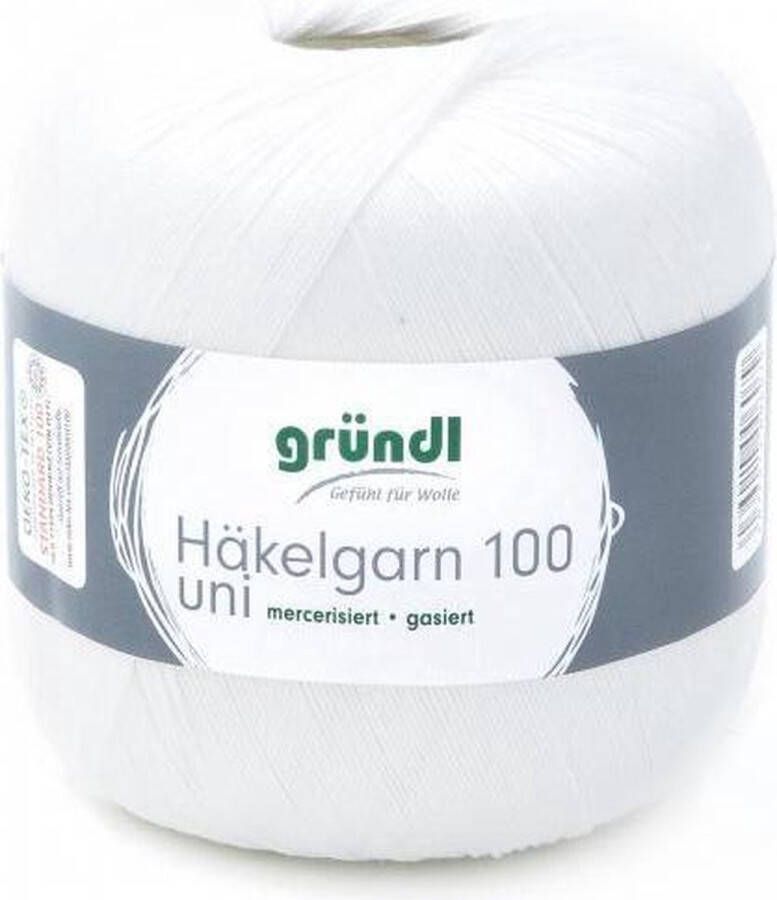 Gründl Wolle 813-101 Haakgaren 100 6x100 gram wit