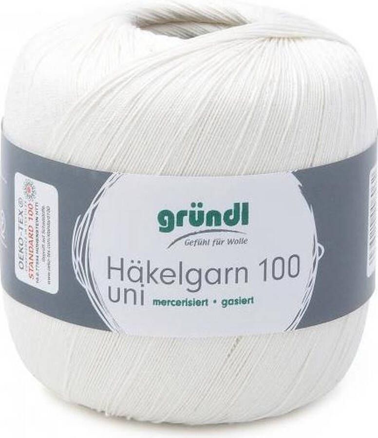 Gründl Wolle 813-102 Haakgaren 100 6x100 gram ecru