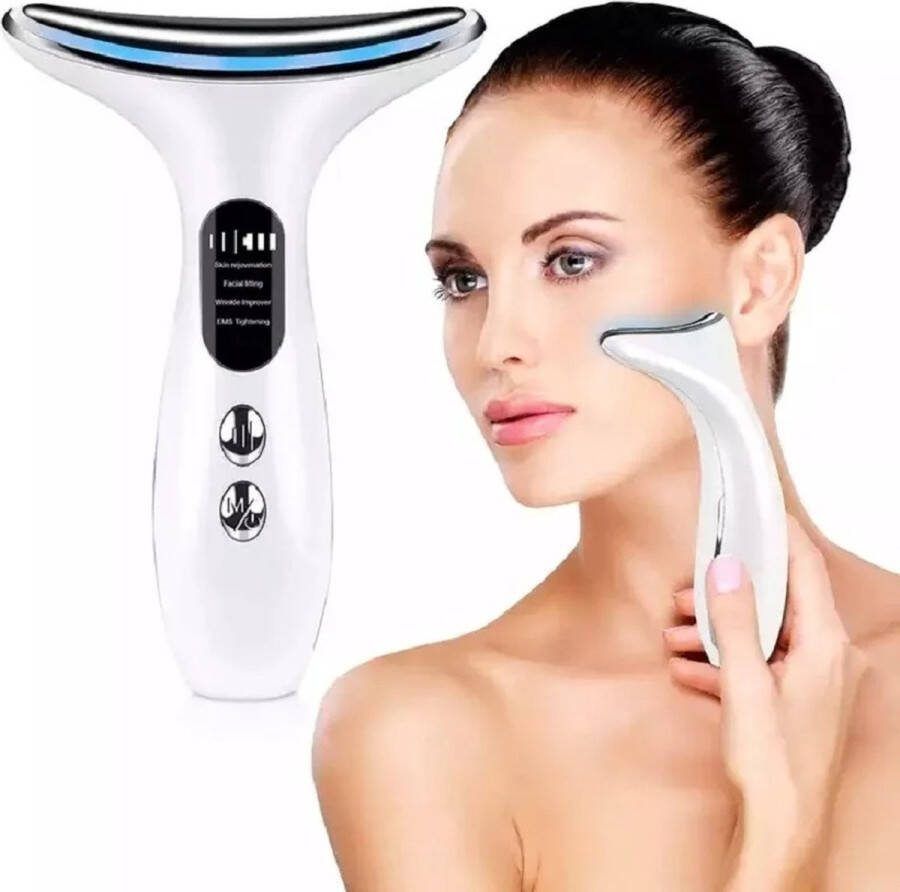 GS Goods Huidverjongingsapparaat Led gezichtsmasker Anti rimpel Facelift aparaat Gezichtsmassage Nekmassage