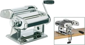 Merkloos Pastamachine Rvs 150mm Rollerbreedte Inclusief Tafelgreep