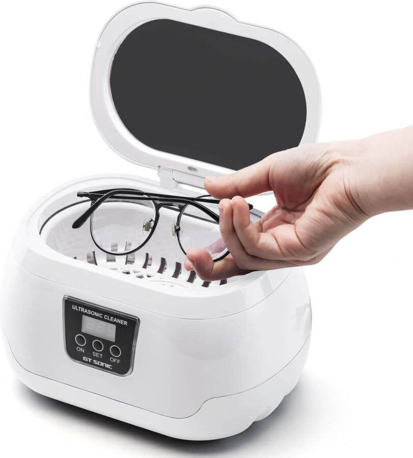 GT Sonic GT-sonic Ultrasoon Reiniger voor Brillen en Sierraden – Krachtige Ultrasone Reiniging – 43 khz Ultrasoon Reinigingsapparaat – 600 ml Ultrasoonbad Brillenreiniger Ultrasone Reiniger Sieraden Ultrasoon Reiniger Horloges