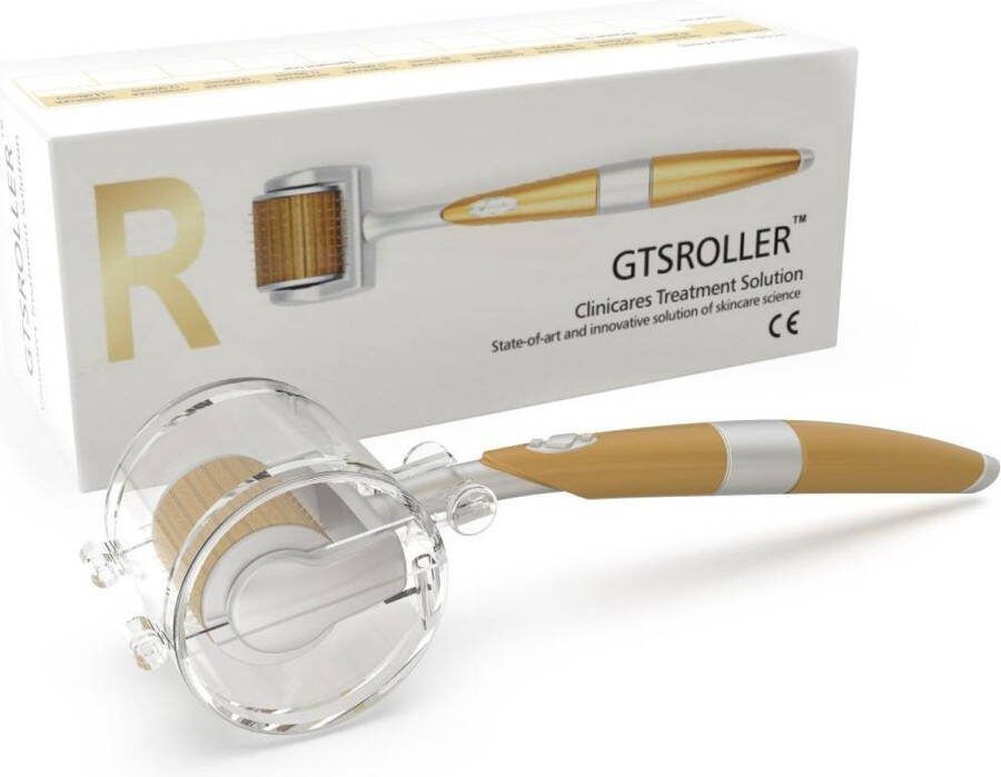 GTS Roller GTS Dermaroller Goud 192 titanium naalden 1.00mm vermindert rimpels en pigmentatie