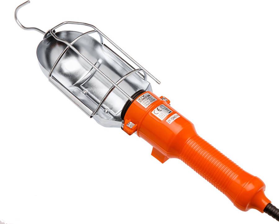 GTV Work Light met magnezium kap Hanglamp Oranje met E27 fitting max. 60W 5 meter kabel