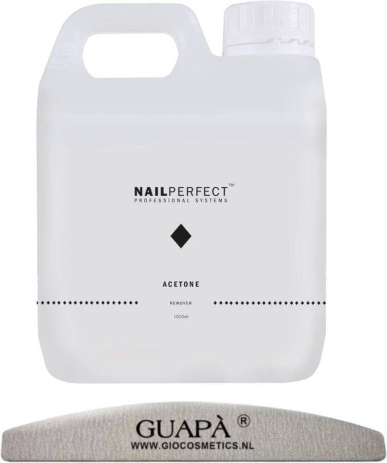 GUAPÀ Aceton Puur 1000 ml Nagel Verwijderaar voor Gellak Acrylic Nagellak Gelnagels Nagellak Remover