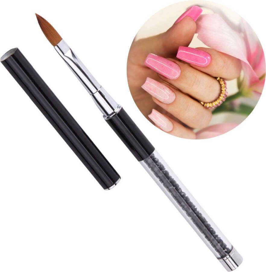 GUAPÀ Acryl Penseel Nagel Penselen Nail Art penselen Nail Brush Nepnagels Acrylic Nails Acryl Brush Acryl Forms Zwart Acryl Penseel