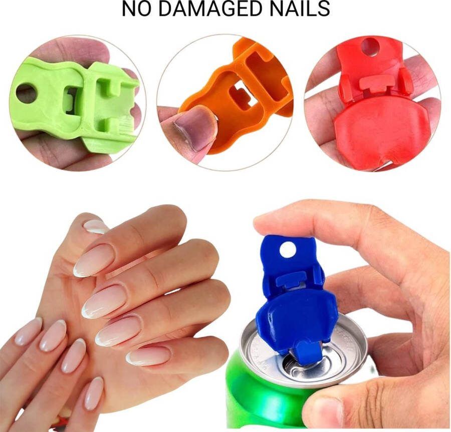 GUAPÀ Blikjesopener Blikopener voor Blikjes Sluiter Can Opener Hulpmiddel Voorkomt beschadiging aan nagels