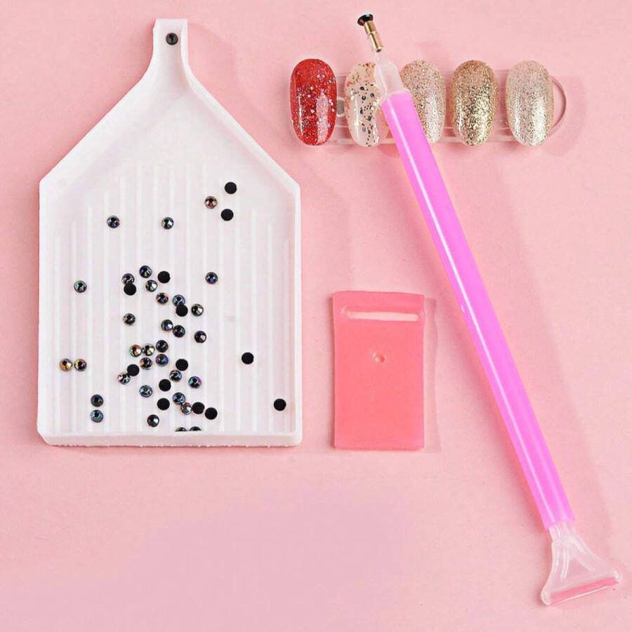 GUAPÀ Diamond Painting Set Accessoires set Volwassenen en Kinderen met Opbergdoos Sorteerdoos incl. Pen Nail Art Rhinestones Nail Art Penseel