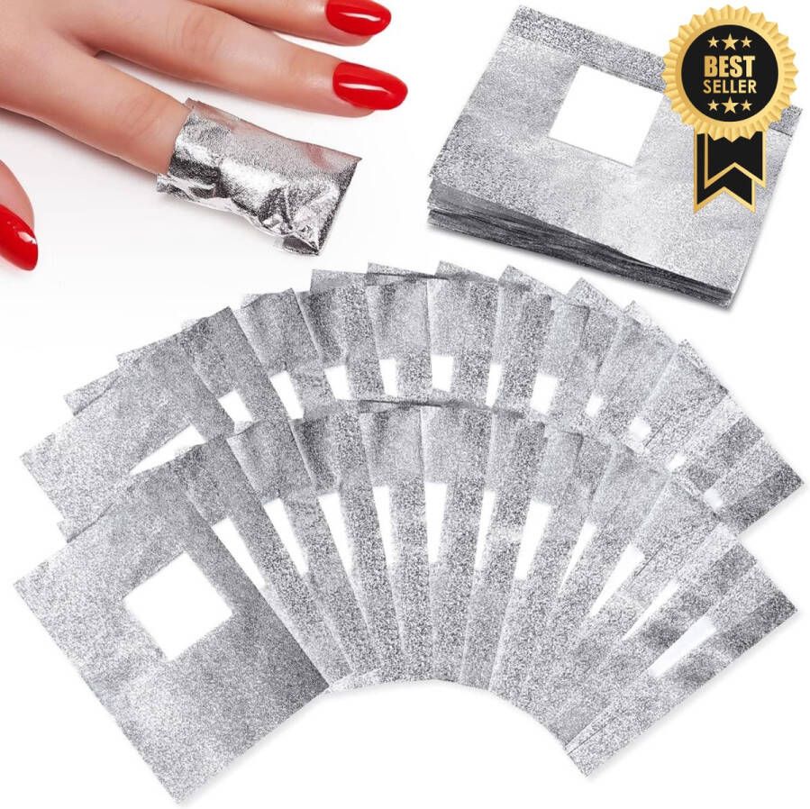 GUAPÀ Gellak Nagel Verwijderaar Wraps voor alle Gel Nagels | Gel Nagellak Remover | Soak Off Folie | 100 stuks