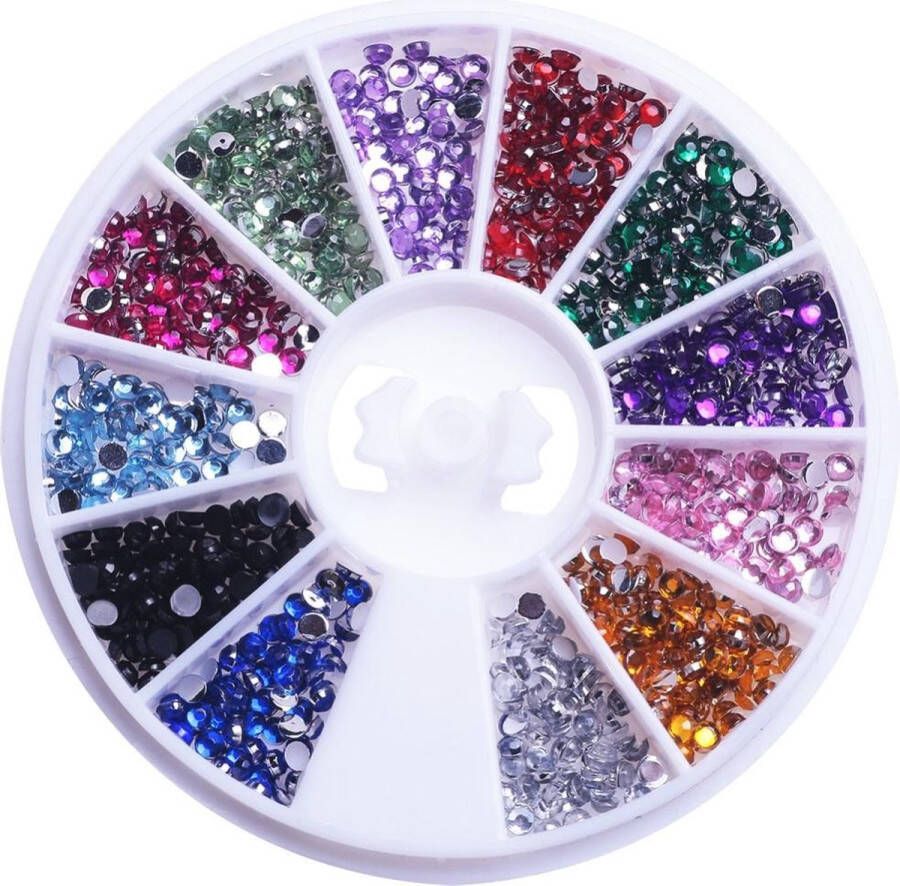 GUAPÀ GUAPÀ Nail Art Rhinestones & Nagel Glitters Multi Color Wheel