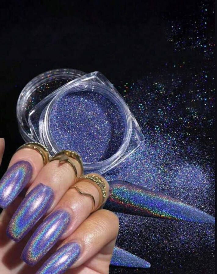 GUAPÀ Holografische Glitter Poeder Set Nail Art glitters Nail Art & Nagel Decoratie Spiegel en pigment poeder Chrome Nagels 1 stuks Paarse nagelpoeder