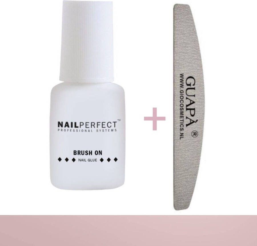 GUAPÀ nagellijm voor Nagel Tips Plaknagels Nepnagels & Nail Art Nail Glue 5 gr inclusief kwastje