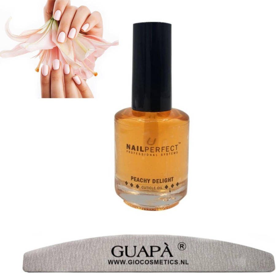 GUAPÀ Nagelriemolie Peach 5 ml Cuticle Oil + Nagelvijl 100 180